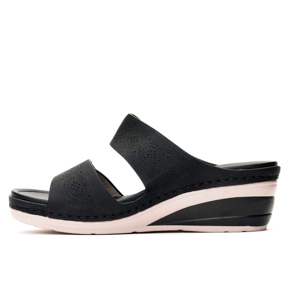 CHANCLETA - Sandalia Mujer Negro Palma Chancleta