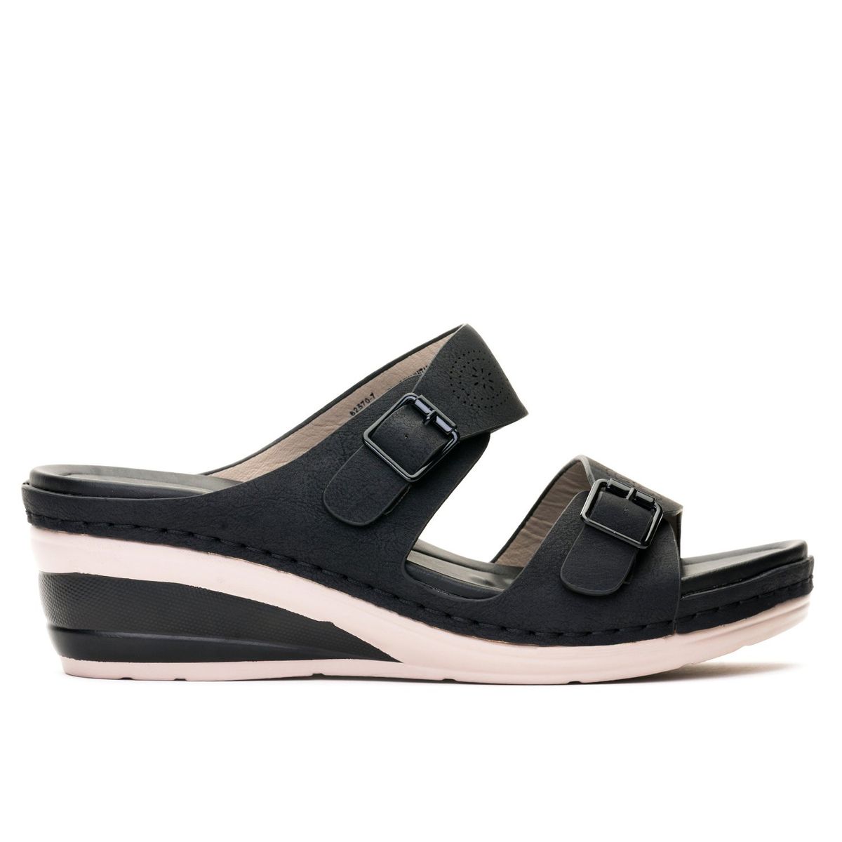 CHANCLETA - Sandalia Mujer Negro Palma Chancleta