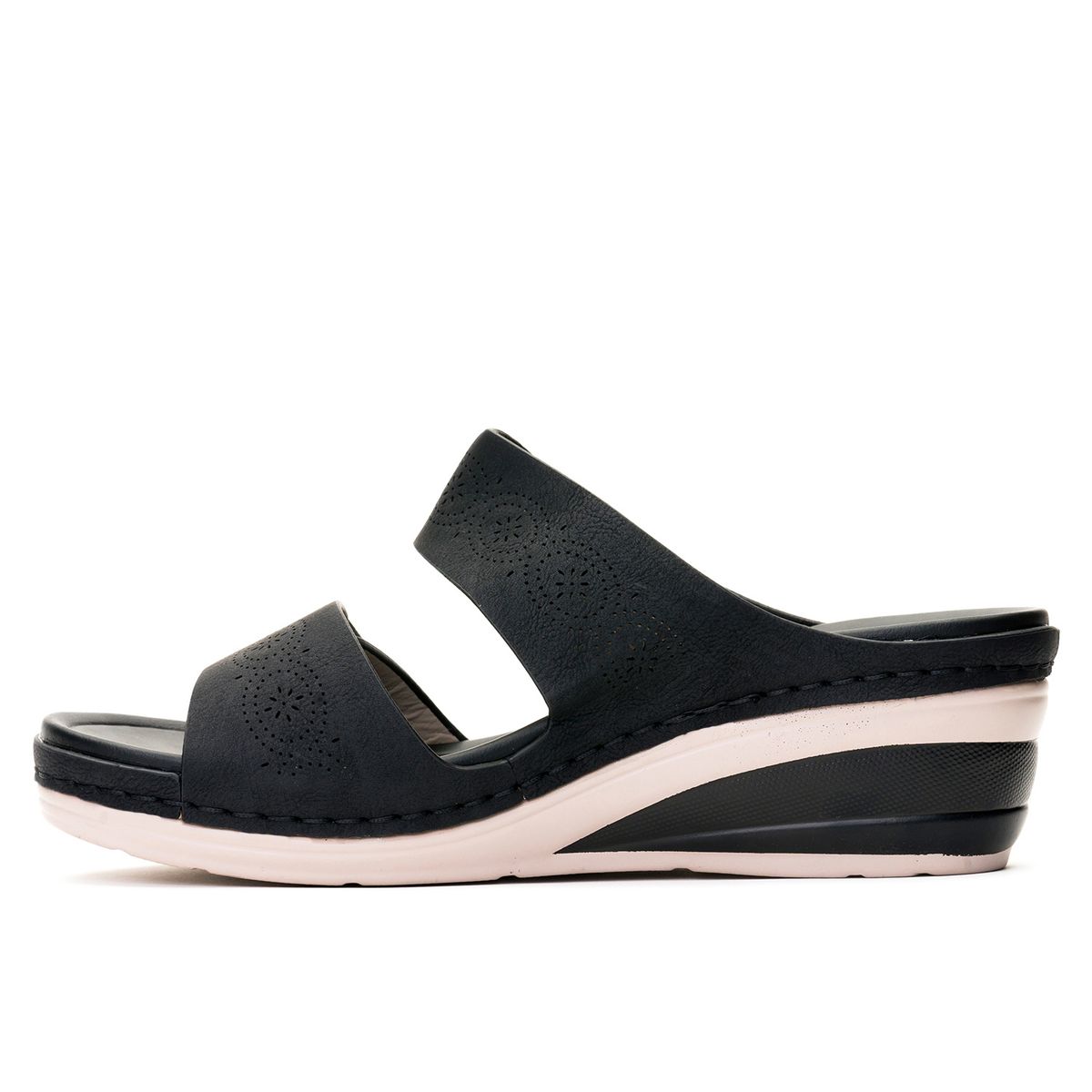 CHANCLETA - Sandalia Mujer Negro Palma Chancleta