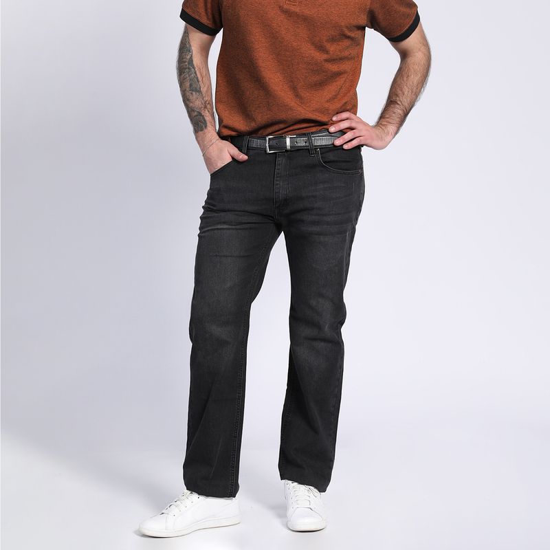 POTROS - Jeans Linea Spandex Regulart Fit Negro POTROS