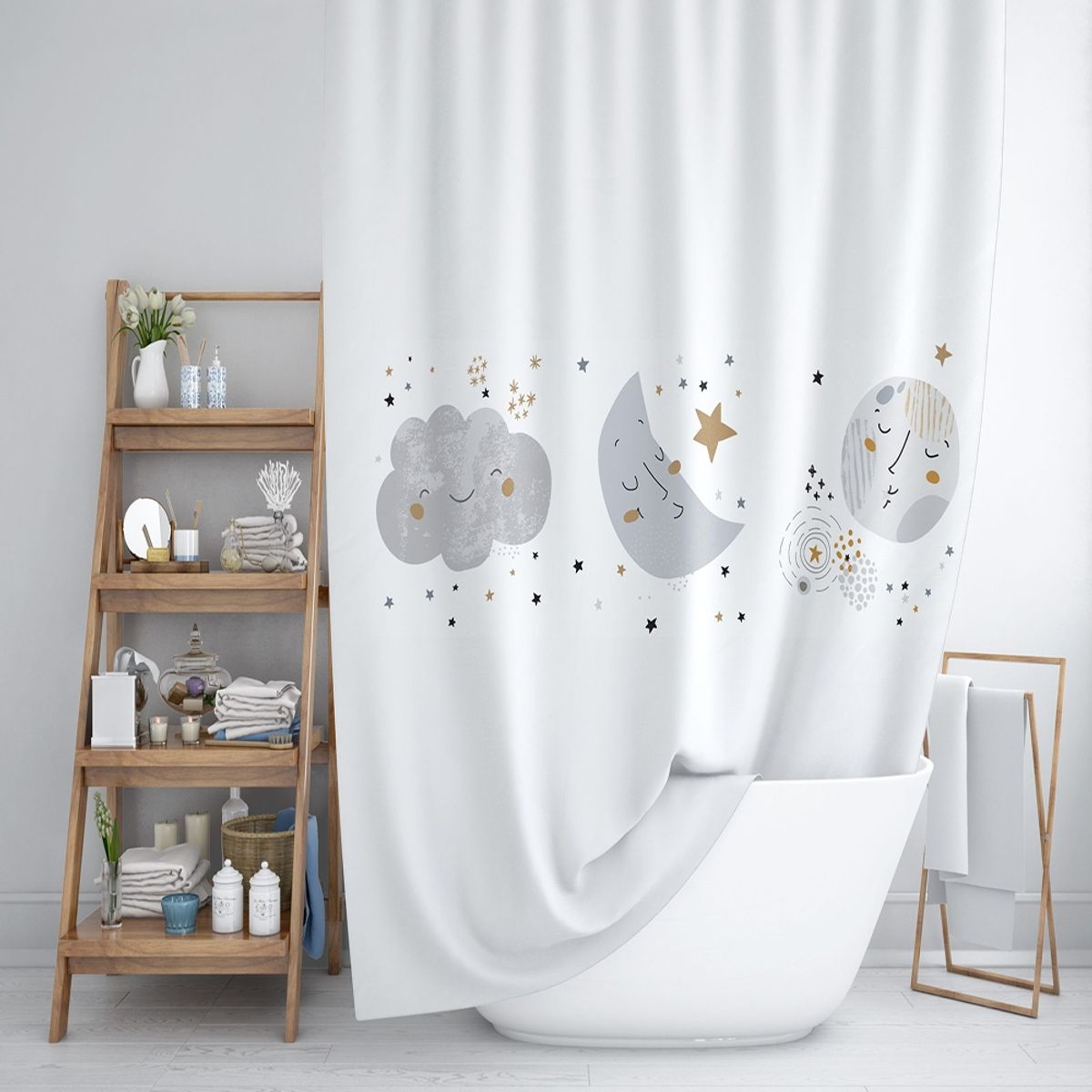 TUYO PRINT - Cortina de Baño Luna - Tuyo Print