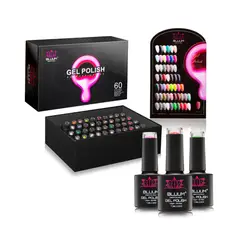 BLUUM - Set Completo de Esmaltes Permanente Profesional 60 Und