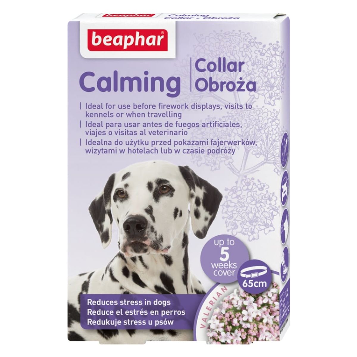 BEAPHAR - Collar Calmante Beaphar Calming Perro 65cm, Hasta 5 Semanas