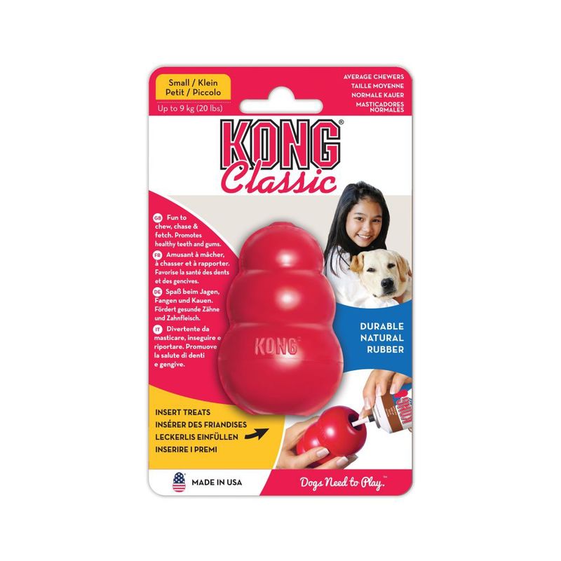 KONG - Juguete Kong Classic Para Perro, Small (Hasta 9 Kgs)