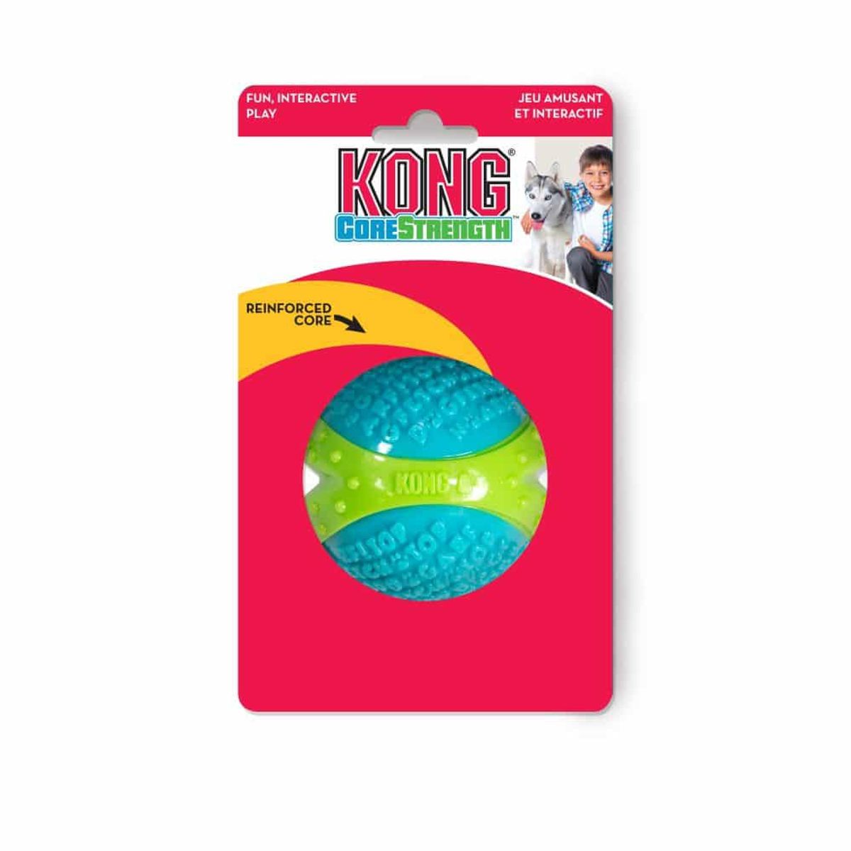 KONG - Juguete Kong Corestrength Ball Para Perro, Large (8cms)