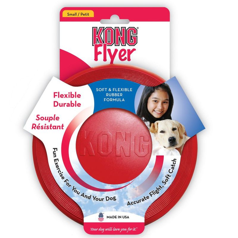 KONG - Kong Flyer Juguete Frisbie Perro, Small (18cms)