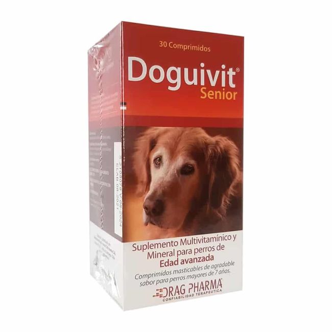 DRAG PHARMA - Suplemento Multivitaminico Perro Doguivit Senior, 30 Comp