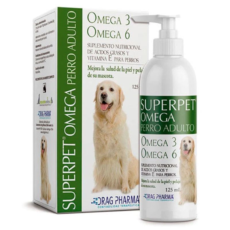 DRAG PHARMA - Superpet Suplemento Omega 3 y 6 Perro Adulto, 125ml
