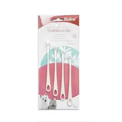 BIOLINE - Set de 4 Cepillos de Dientes para Gatos