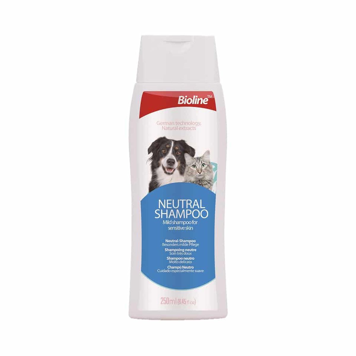 BIOLINE - Shampoo Neutro Perro y Gato Bioline Hipoalergenico 250ml