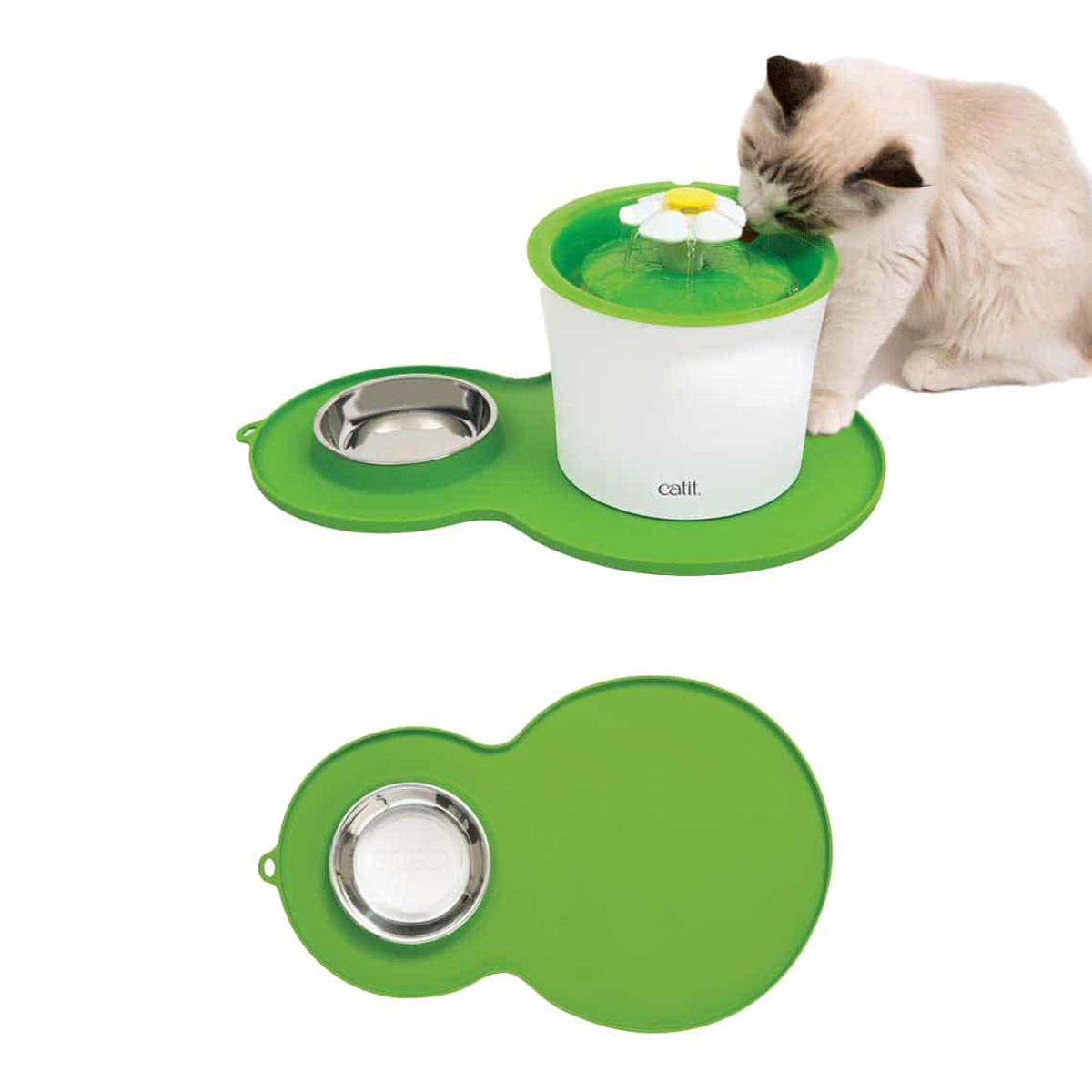 CATIT - Alfombra Protectora Catit Anti Derrames Bebedero Con Plato