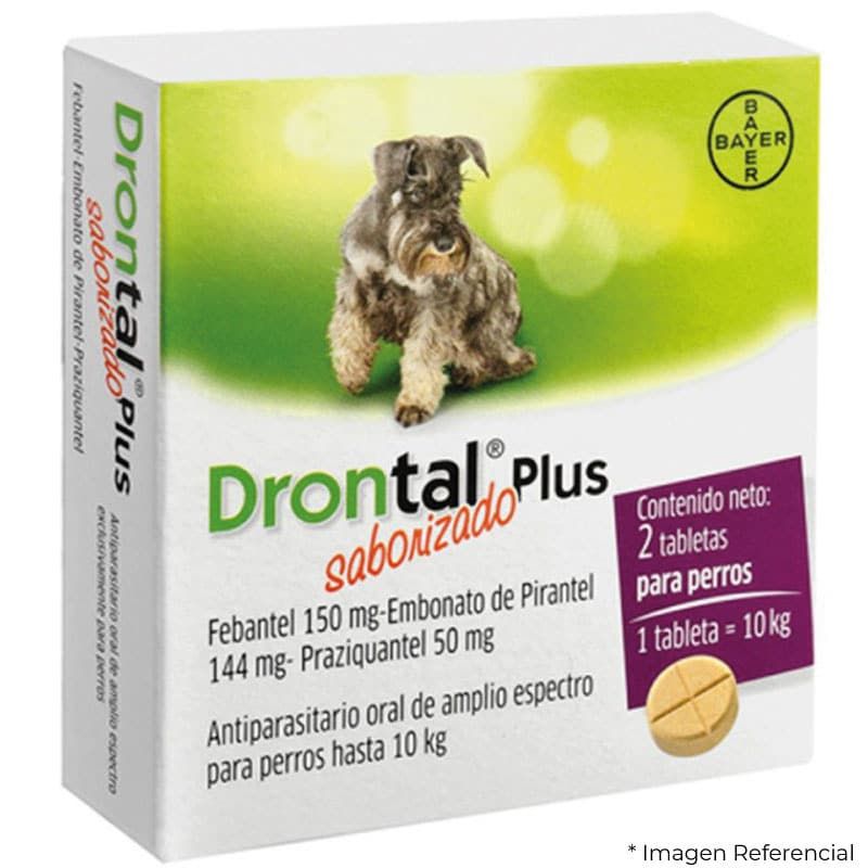 ELANCO - Drontal Perro 10Kg Antiparasitaro Interno, 2 Tabletas