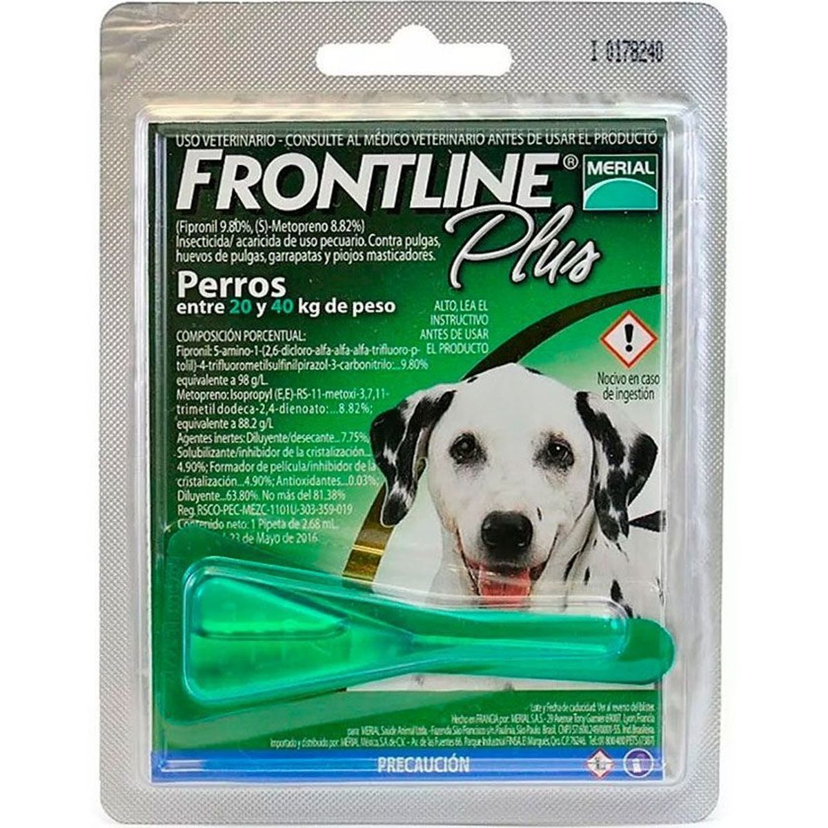 BOEHRINGER INGELHEIM - Antipulgas Frontline Plus Pipeta Perro 20 a 40 Kg