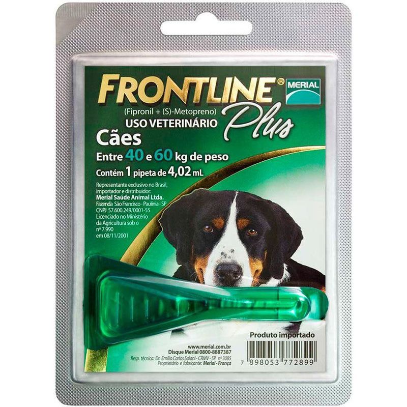 BOEHRINGER INGELHEIM - Frontline Plus Pipeta Antiparasitario Perro 40 a 60 Kg