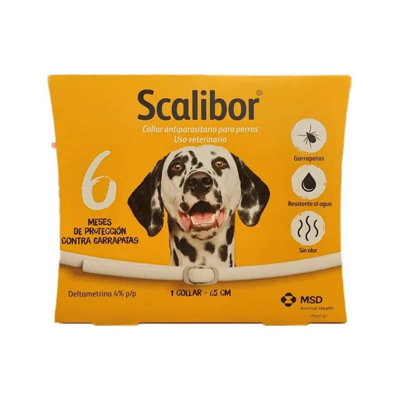 MSD - Scalibor Collar Anti Pulgas y Garrapatas Perro, Hasta 65cms
