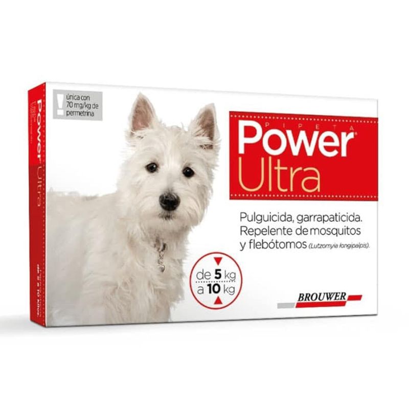POWER - Power Ultra Pipeta Antiparasitario Perro 5 a 10 Kg