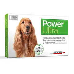 POWER - Ultra Pipeta Antiparasitario Perro 11 a 20 Kg