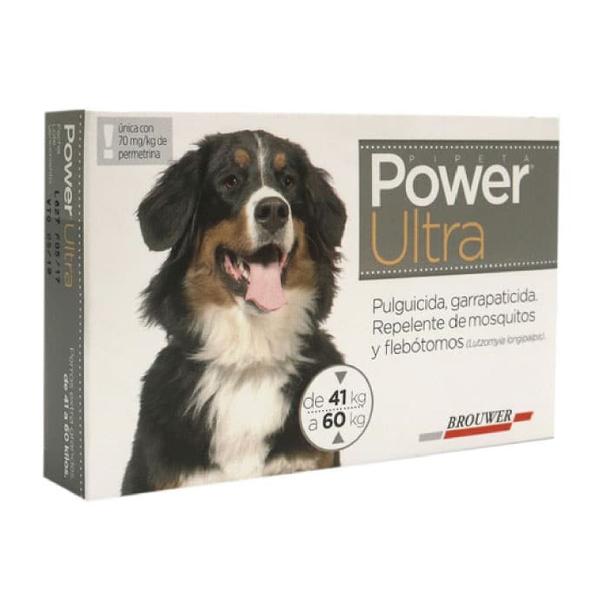 POWER - Antiparasitario Power Ultra Pipeta Perro 41 a 60 Kg