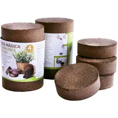 POT GARDEN - Comprimido sustrato turba Potgarden ® Tierra Mágica _pack 4 ud