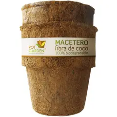 POT GARDEN - Macetero biodegradable fibra de coco Potgarden ® pack 3 ud