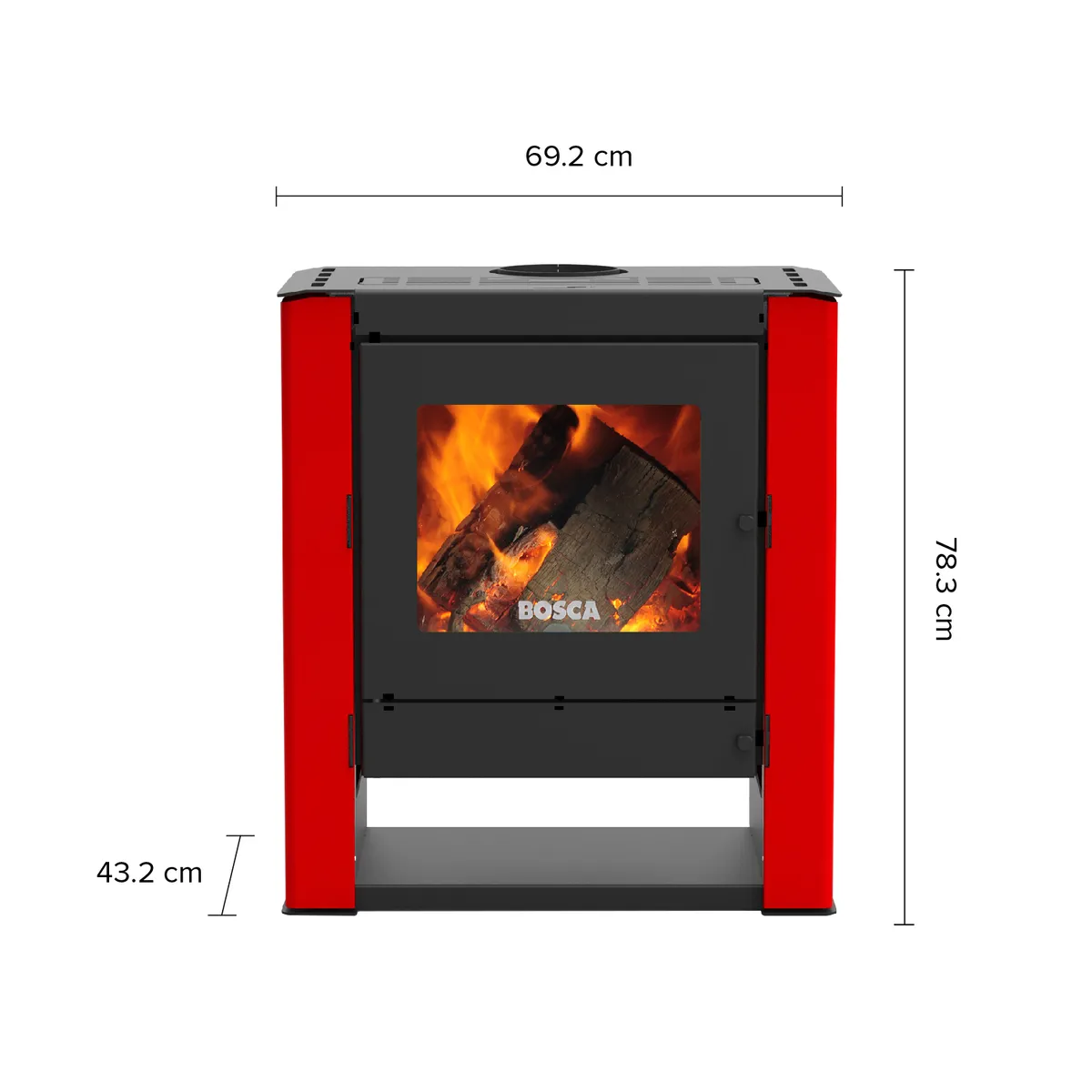 BOSCA - Calefactor Bosca A Leña Gold 500 Burdeo