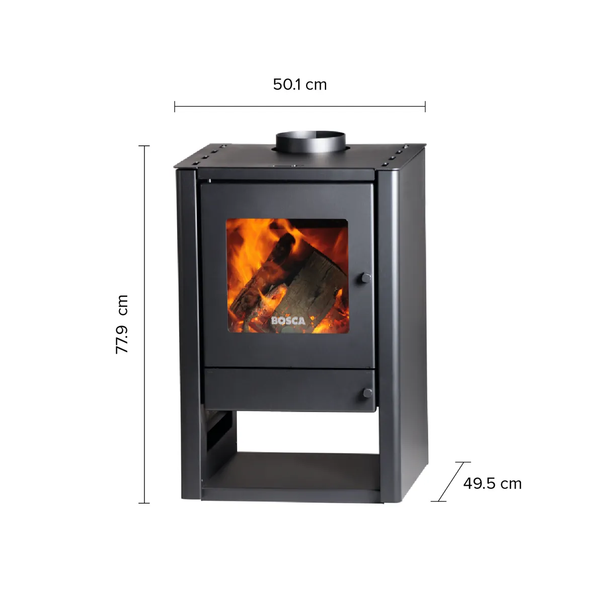 BOSCA - Calefactor Bosca A Leña Gold 380 Charcoal