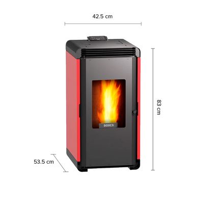 Imagen 2 del producto Estufa a pellet Hera+ Rojo