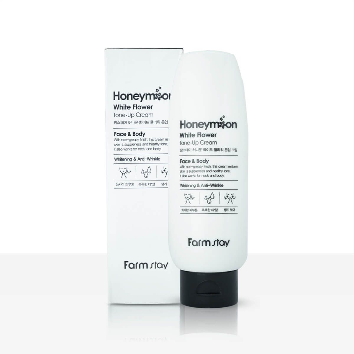FARMSTAY - Crema aclarante rostro y cuerpo con niacinamida y extracto de flores,