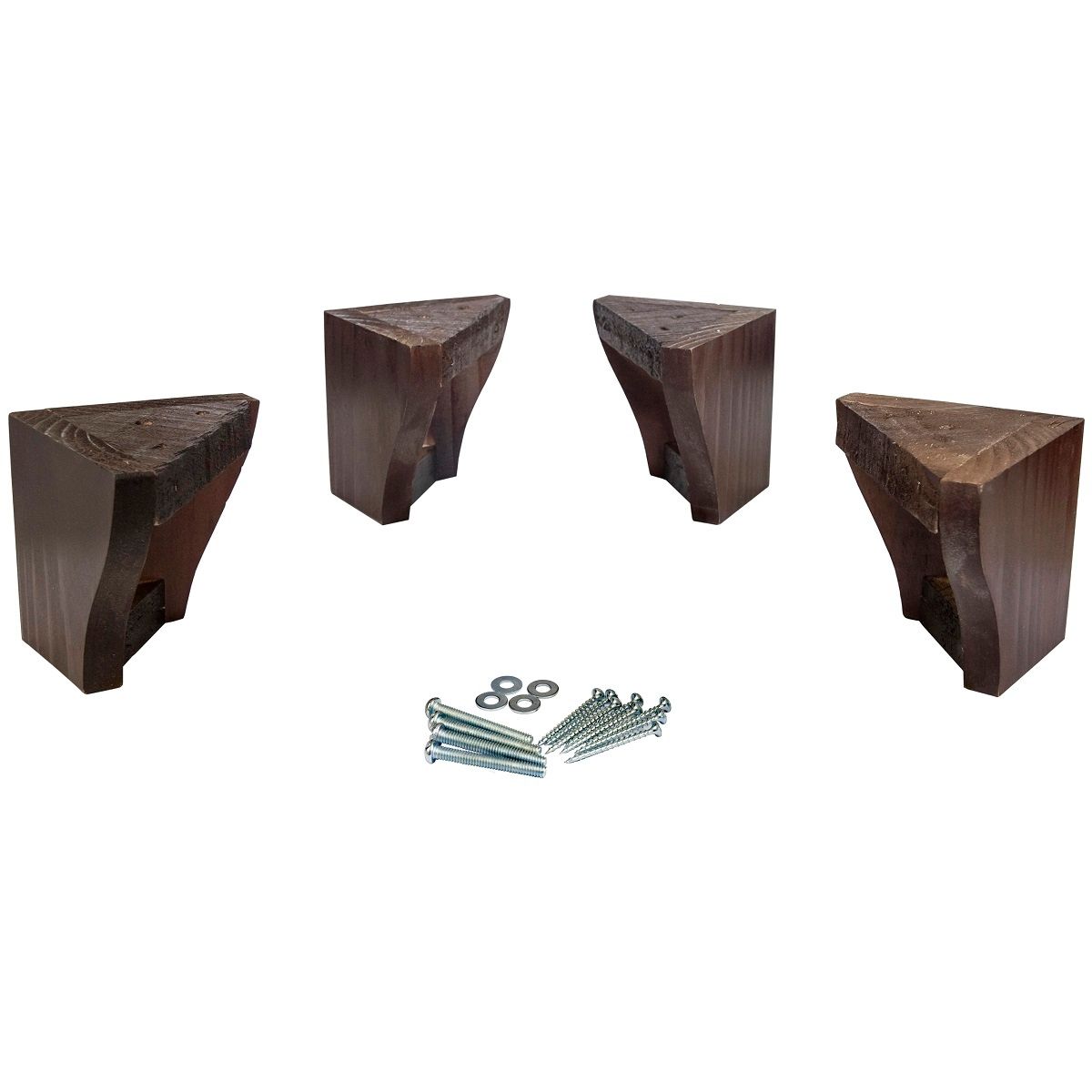 BLOCCARE - Kit de 4 patas para cama Europeo altura 11 cm Roble Oscuro