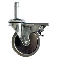 Rueda Pytón con Freno para cama Rosen, Cic, vástago 1.2 cm