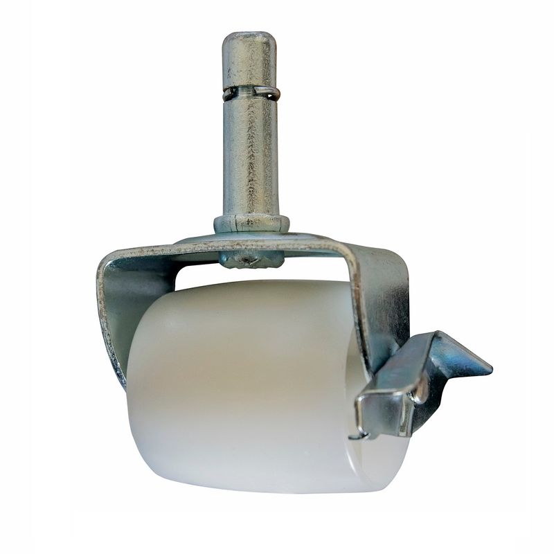 ROSEN - Rueda Tipo Barril para camas Rosen - CIC, Vástago 1.2 cm color blanco