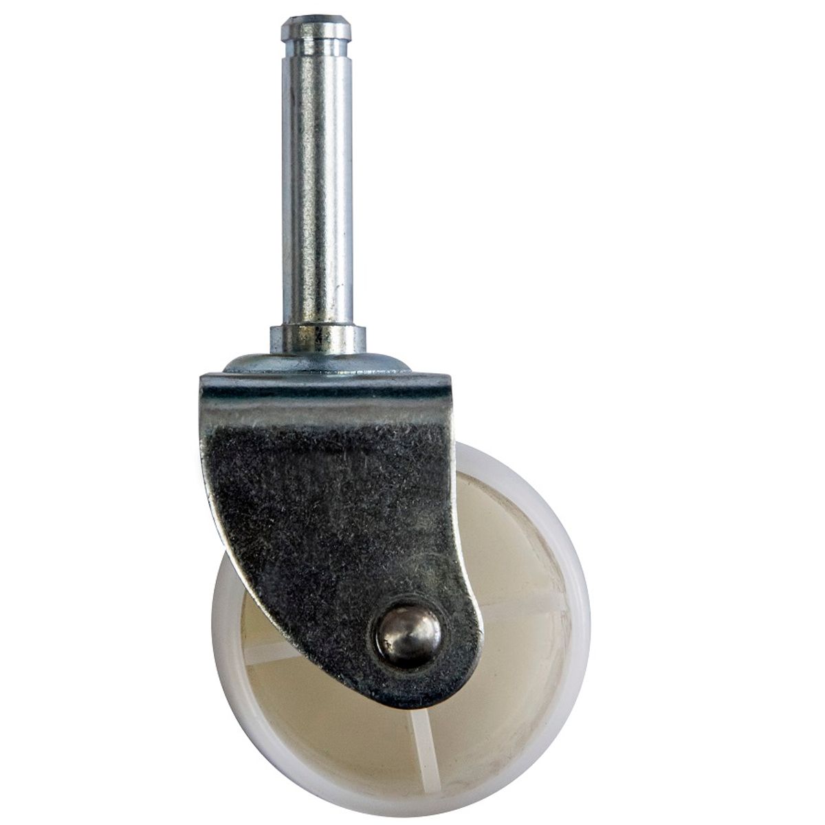 ROSEN - Rueda Tipo Barril para camas Rosen - CIC, Vástago 1.2 cm color blanco