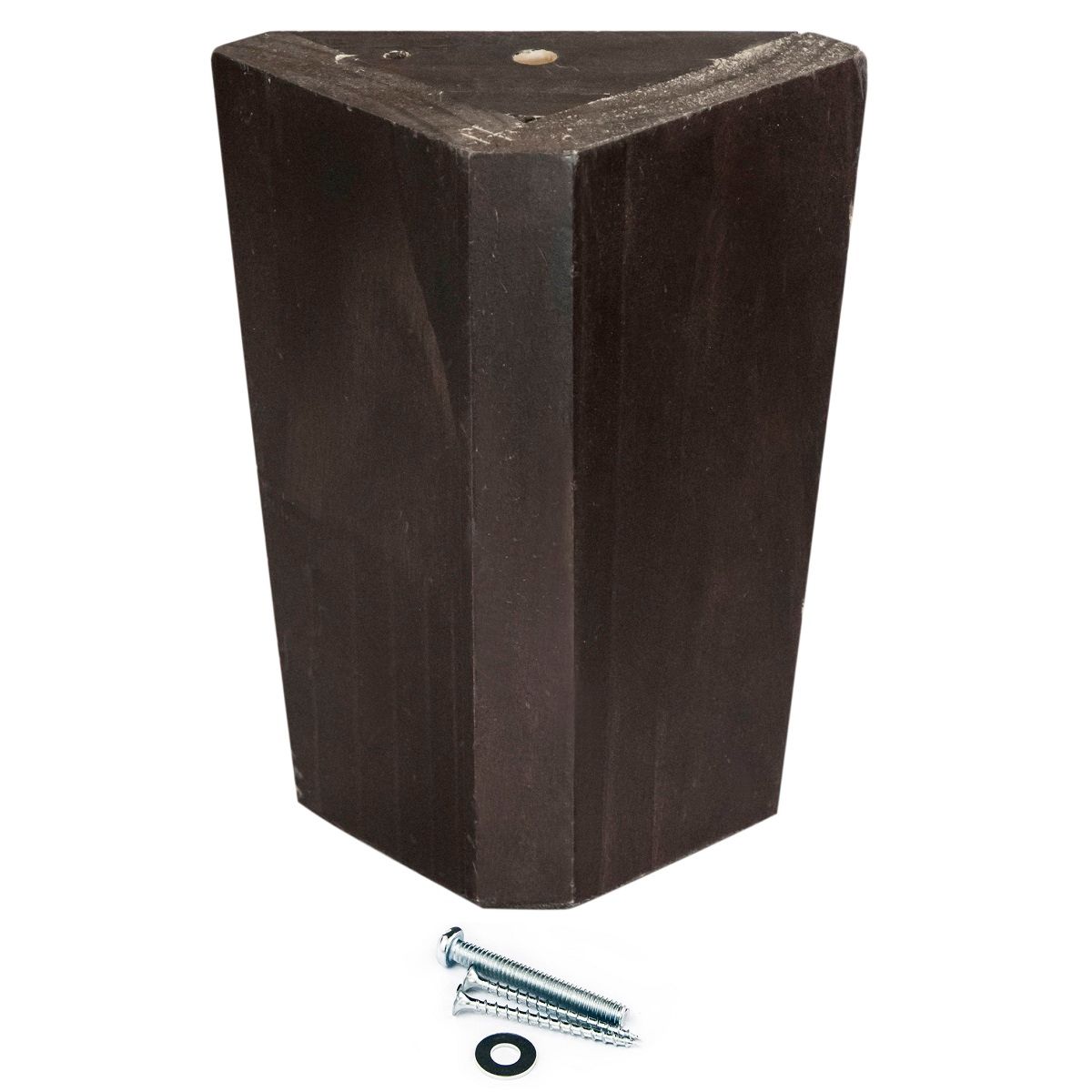 ROSEN - Pata para Cama Europea. Tipo L - Ancho 11 cm color roble oscuro