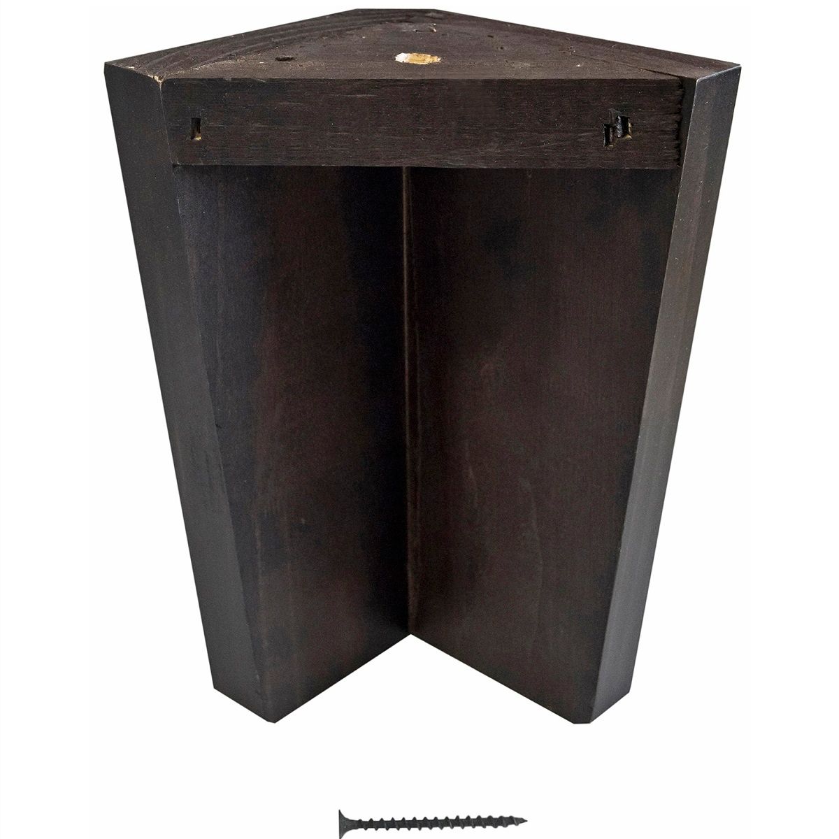 ROSEN - Pata para Cama Europea. Tipo L - Ancho 11 cm color roble oscuro