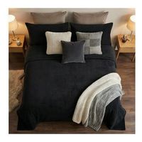 Juego de Sábanas Polar Unicolor 2 Plazas - Negro