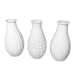 BRIC - Floreros blancos set de 3.
