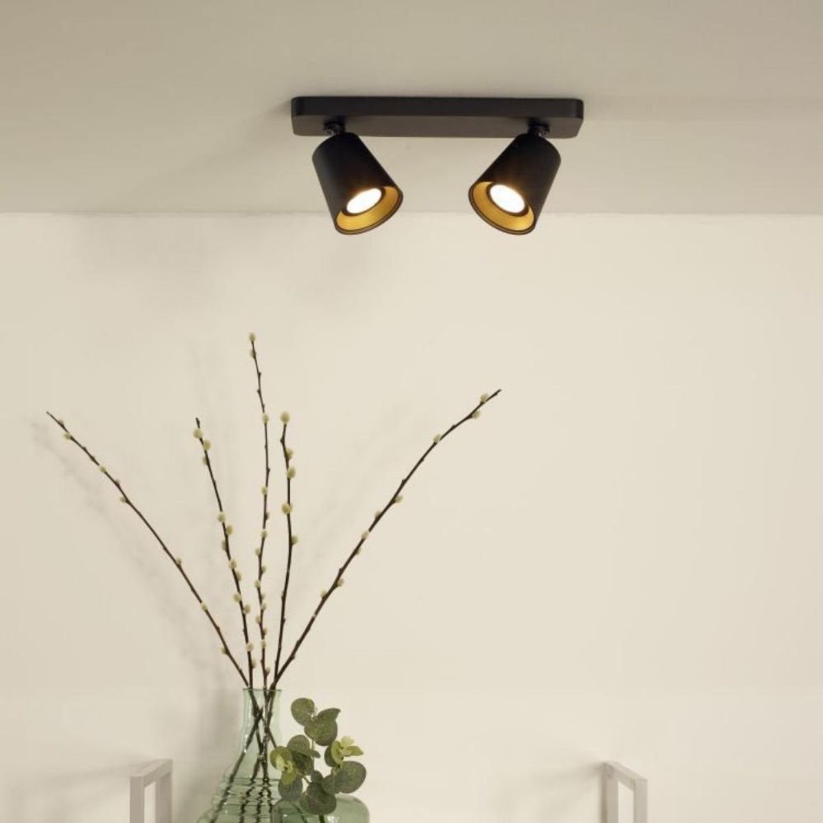 BOSCO - BARRA DIRECCIONAL TURNON NEGRO LED 2xGU10 BOSCO