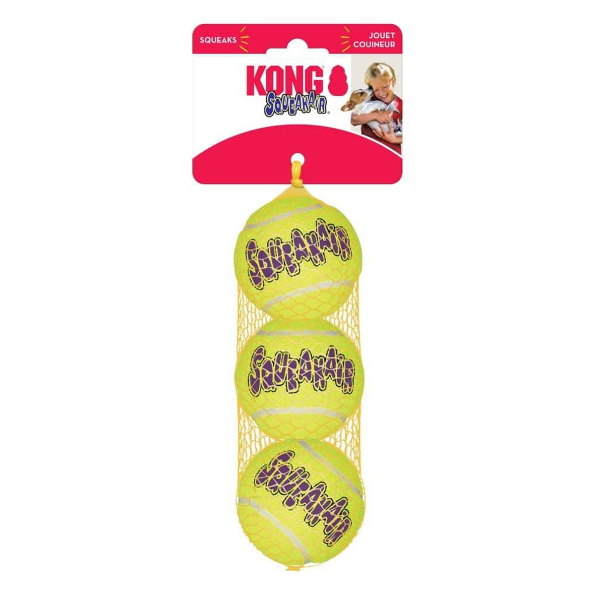 KONG - Juguete Kong Ball Air Pack Para Perro, 3 x Medium (6cms)