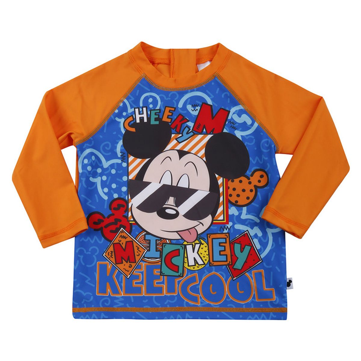 MICKEY MOUSE - Polera Bebe Niño UV 50 Manga Larga Disney Mickey Naranjo - Naranjo