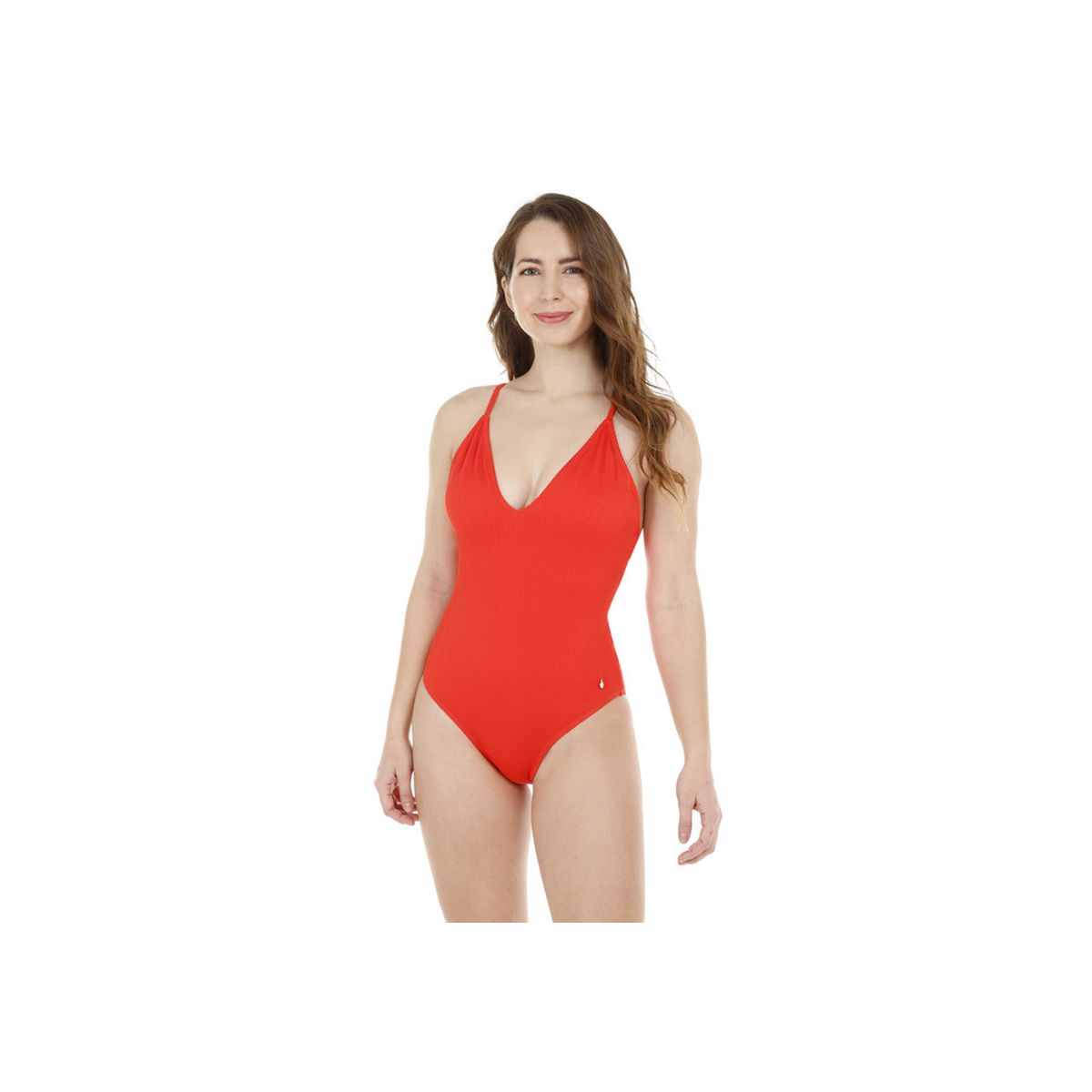 H2O WEAR - Traje de Baño Entero Mujer H2O Wear Textura Rib Rojo Amaranto