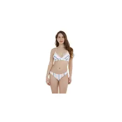 H2O WEAR - Traje de Baño Bikini Mujer Triangulo Listado Nieve - Blanco