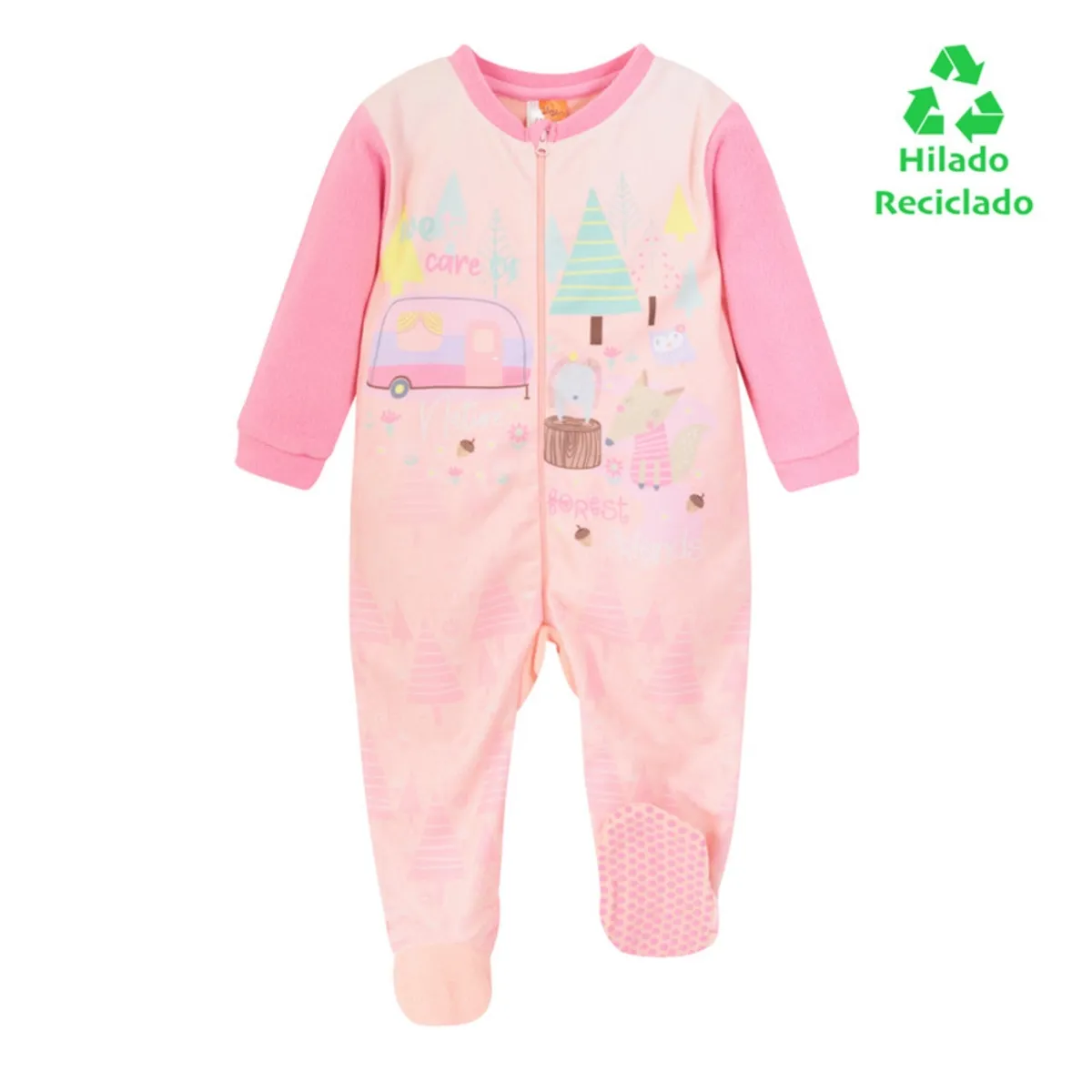 H2O WEAR - Pijama Bebé Niña Polar Sustentable H2O Wear Naranjo - Naranjo Pálido