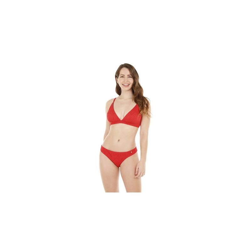 H2O WEAR - Traje de Baño Bikini Mujer H2O Wear Triangulo Textura Rib Naranjo - Beige
