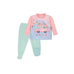 H2O WEAR - Pijama Bebé Niña Polar Sustentable Wild Verde