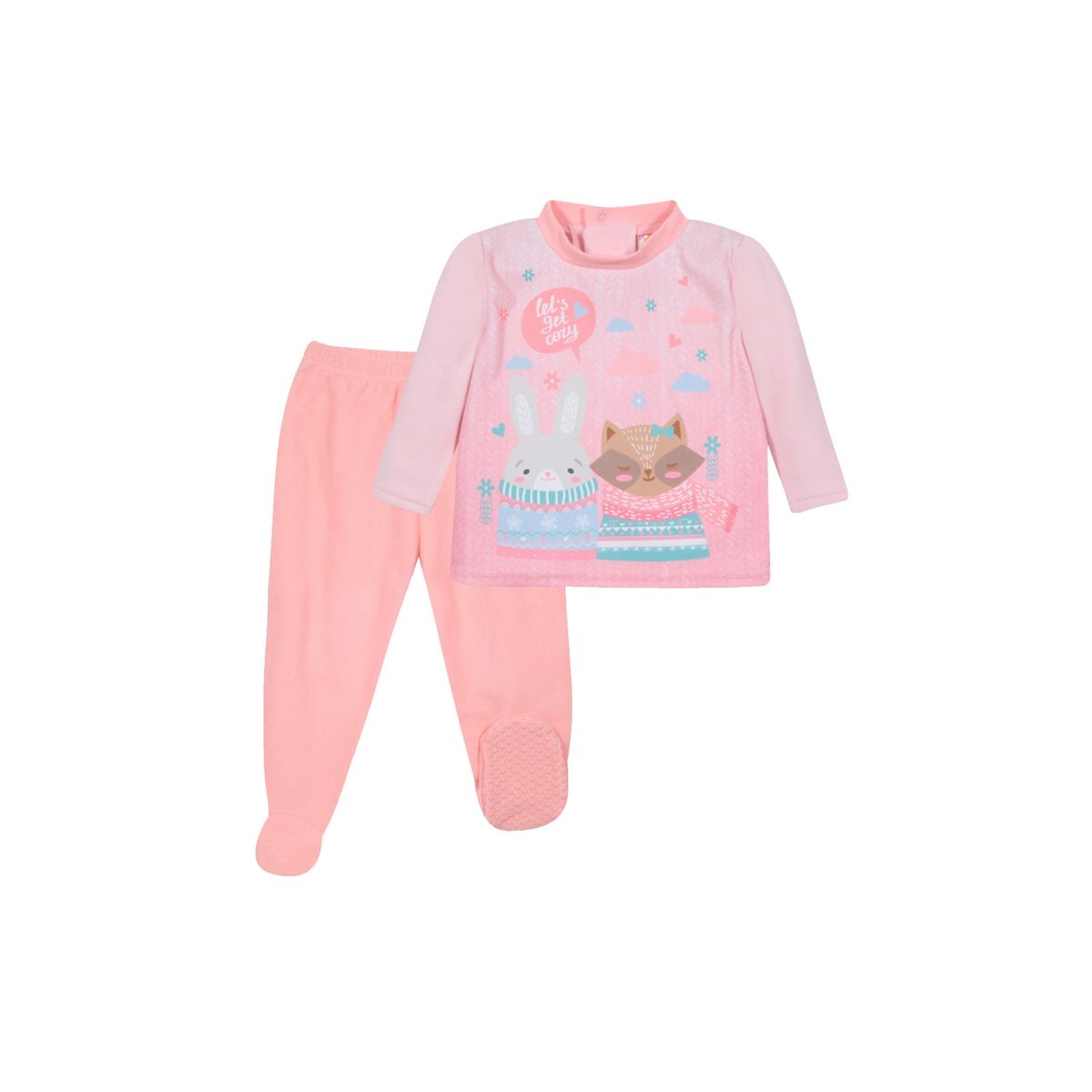 H2O WEAR - Pijama Bebé Niña Polar Sustentable Get Cozy Rosa H2O Wear H2O WEAR