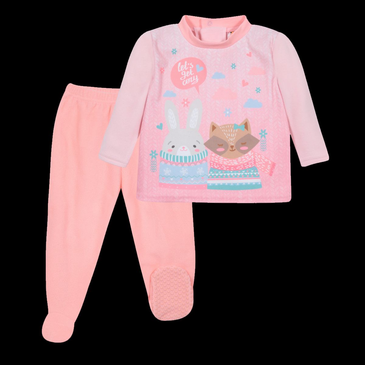 H2O WEAR - Pijama Bebé Niña Polar Sustentable Get Cozy Rosa H2O Wear H2O WEAR