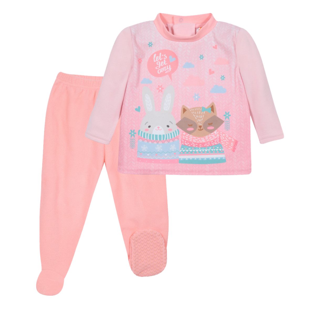 H2O WEAR - Pijama Bebé Niña Polar Sustentable Get Cozy Rosa H2O Wear H2O WEAR