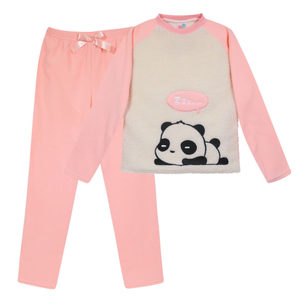 H2O WEAR - Pijama Teens Niña Sherpa Polar Bordado H2O Wear Coral - Coral