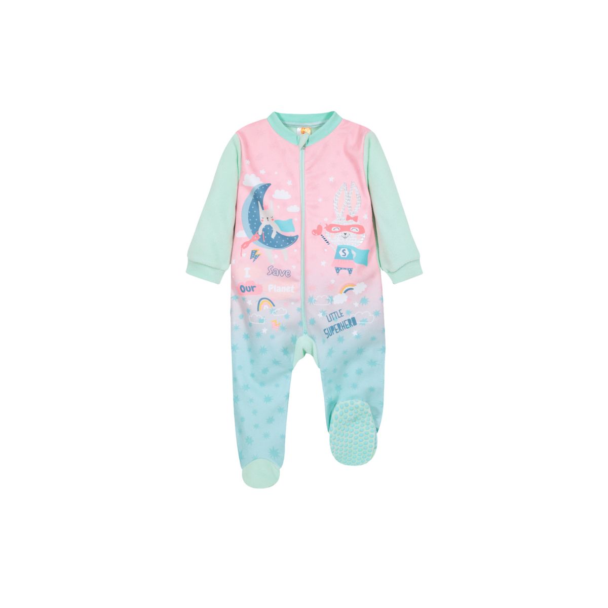 H2O WEAR - Pijama Bebé Niña Polar Sustentable Hero Verde H2O Wear H2O WEAR
