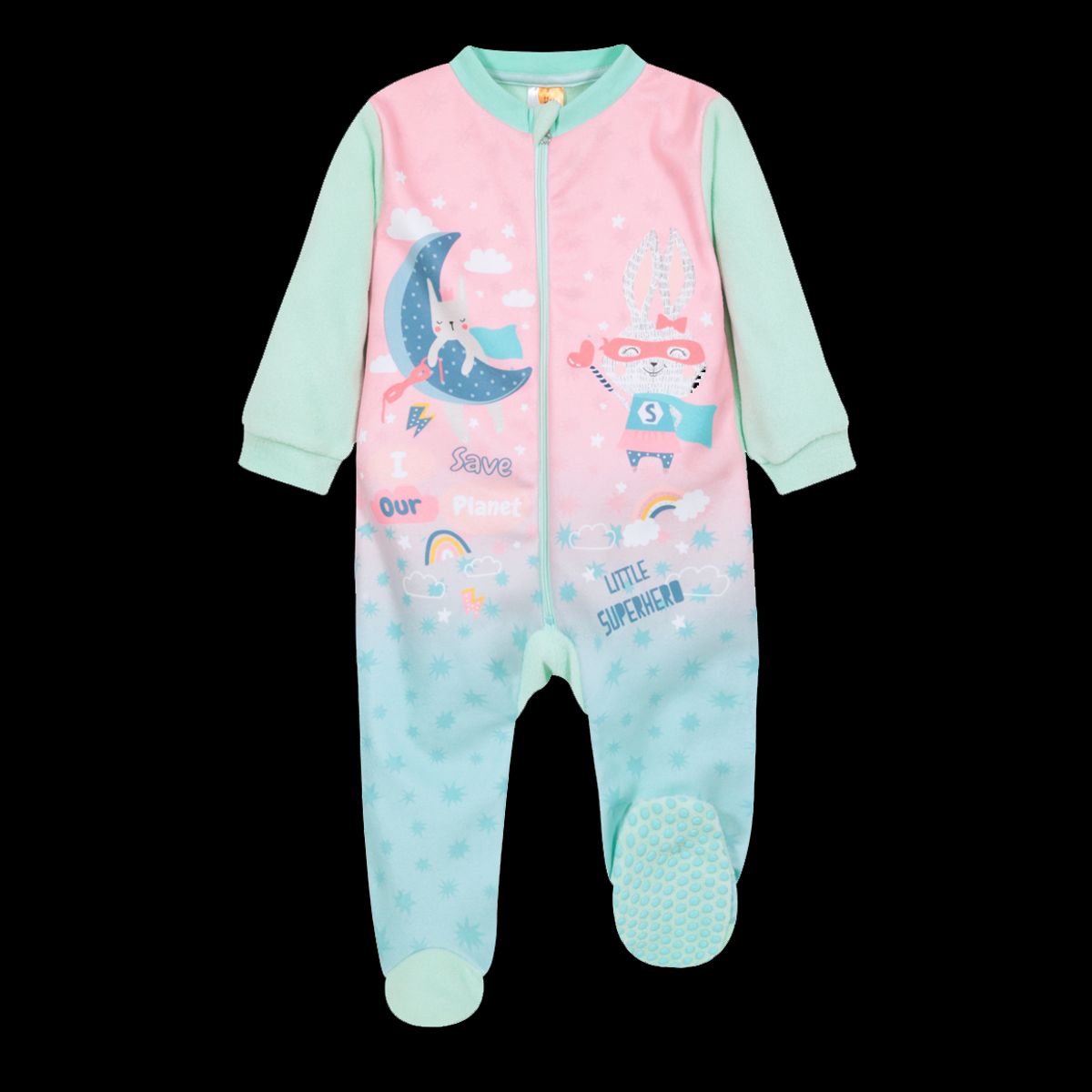 H2O WEAR - Pijama Bebé Niña Polar Sustentable Hero Verde H2O Wear H2O WEAR